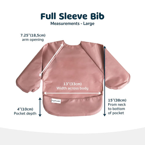 2-4Y) Tiny Twinkle Long Sleeve Bib for Babies & Toddlers | Waterproof Smock Bib for Eating | Machine Washable