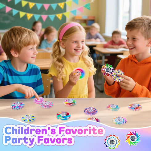 50 Pack Fidget Spinner for Kids Easter Basket Stuffers Mini Sensory Fidget Toys Bulk Adults Kid with Autism ADHD