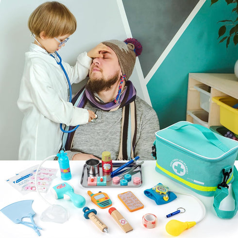 34 Playset 3-5, Sundaymot Doctor Kit for Kids, Pcs Pretend for Toddlers, Doctor kit for Toddlers with Medical Bag