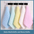 CoekMoed 5 Pcs Baby Muslin Washcloth, Soft Newborn Face Towel, Cotton Extra Absorbent Burp Cloths for Baby,Breathable