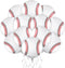 Durony 12 Pieces 18 inches Baseball Balloons – Foil Mylar Baseball Themed Party Decorations for Birthday