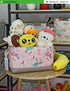 LANGYASHAN Rectangular Storage Bin with Handles, Collapse Canvas Fabric Cartoon Basket for Organizing Home, Kitchen,