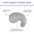 Boppy Cuddle Pregnancy Pillow - Compact Ergonomic Maternity Pillow, Versatile Support, Great Side Sleeper Pillow
