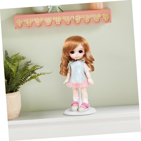 Toddmomy 2Pcs White Doll Stands, Doll Display Stand Bracket Support for Kids Accessories (25cm)