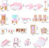 Sumind 30 Pcs Wooden Dollhouse Furniture Family Set - 8 Mini People Figures Dollhouse Accessories for Imaginative Play
