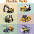 6 Pieces Toy Construction Vehicles, Diecast Trucks for Boys Age 4-7, Forklift Excavator Dump Tractor