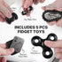 KAMBOLLY 5 Set Pcs Fidget Toys Adults Metal Fidgets Toy Magnetic Slider Clicker/Spinner for Stress & Anxiety Relief
