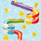 Duck Slide Bath Toys for Kids Ages 4-8, Wall Track Building Set for 3+ Year Olds, Fun DIY Kit for Bathtub