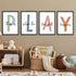 TQianJiang 4 11"16" Playroom Wall Art for Kids Piece PLAY Letter Prints with This is Where the Fun Stuff Happens Quote