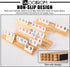 WOOIIROM Rummy 6 6 160 Rummy Rummy Set Cube Game Players Edition with Wooden Racks, Numbers Tiles, Premium Waterproof