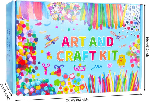 Itopstar Arts and Crafts Supplies Kit - Craft Set for Kids, Great for Preschool, Homeschool, and DIY Projects