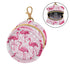 YETTASBIN Flamingos Portable Pacifier Holder Case with Metal Hook Buckle & Zipper for Diaper Bag and Stroller