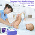 SOHBCLE 8 Pack 12% 5336 30% Diaper Pail Refill Bags Compatible with Dekor Plus Diaper Pail Refills Extra Length,Holds