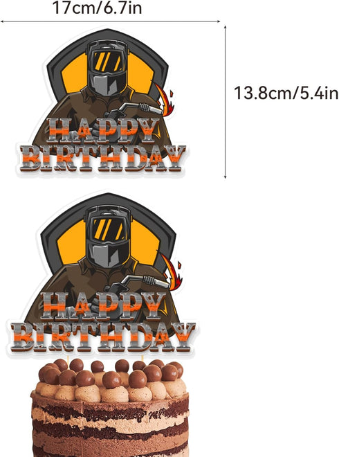 Electric Welding Party Decorations - Birthday Supplies with Banner, Cake Topper, Cupcake Toppers, Balloons