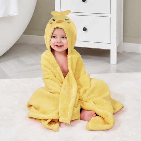 FUBANRAY 0-5 2-Pack 50''x32'' Toddler Bath Towel Hooded Kids Towel Bath Baby Towels with Hood for Boy Girl Years, Soft