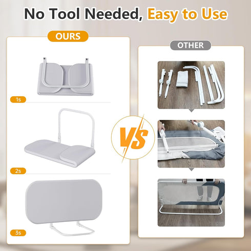 strenkitech Toddler Bed Rails for Travel - Baby Guard Bed Rail Portable for Crib, Twin, Queen, Full, King Size Beds