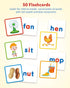 Coogam CVC Sight Words Magnetic Letters Flashcards, Short Vowel Spelling Game for Preschool Kids Learning Supplies