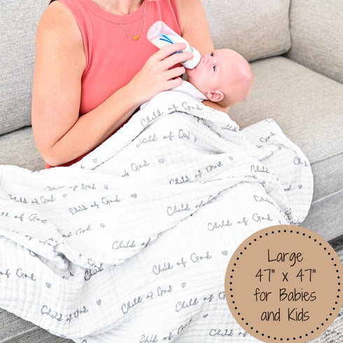 100% 6 47"x 47", LollyBanks Muslin Baby Blanket Organic Cotton, Muslin Quilt Lightweight, Toddler Blanket for Boy