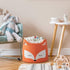 Showers-15.7"L 11.8"H, Fox Decor Basket, Nursery Basket for Baby Clothes, Toys, Laundry, Blanket, Cute Animal Storage