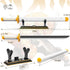 TOY PLAYER Swords Compatible with Lego, Agatsuma Zenitsu Sword with Scabbard and Stand, Katana Building Set