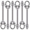 BeneLabel 6Pcs Heavy Duty Stainless Steel Swing Hooks, Permanent Antirust Wood Beam & I-Beam Hanger for Yoga Hammock