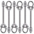 BeneLabel 6Pcs Heavy Duty Stainless Steel Swing Hooks, Permanent Antirust Wood Beam & I-Beam Hanger for Yoga Hammock