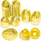 Taboom Gold Easter Eggs 12 Count - Plastic Easter Eggs Fillable Golden