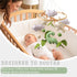 Moyii Baby Crib Mobile for Nursery - Handmade Felt Dinosaur Hanging Mobile - Green Dino Ceiling Decor for Boys Girls