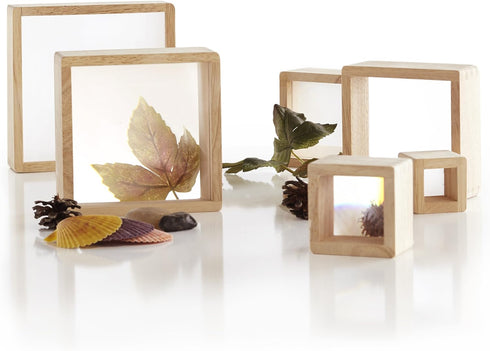 Set Set Guidecraft Magnification Blocks: STEM Building Educational Toy for Kids, Indoor Outdoor Block Play Accessory