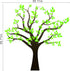 Amaonm Removable Cartoon Giant Brown Tree Wall Decals - DIY Leaves Wall Sticker for Nursery, Kids Room, Bedroom, Living