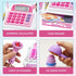 Ice Cream Store Mini Cash Register with Pretend Play Desserts, Working Scanner, Calculator, Microphone, Money