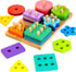 Wooden Sorting & Stacking Toys, Montessori Toys for 1 2 3 Years
