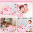 5 Family-19" Mommy 4 PCS Pink Sakura Cat Plush Stuffed Animal Soft Pink Sakura Cat Plush, Large Plushies with Baby