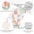 CHUROUSY Deer Portable Diaper Changing Pad with Wipes Holder, Woodland Fawn Foldable Baby Diaper Changer Travel Bag