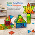 Set 2D 3D, 36 LATI Magnetic Tiles Starter for Kids,Beginner Magnetic Building Blocks for Early Learning, Build