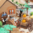 14Pcs Mini Hay Bales Set, Miniature Farming Cart Straw Hay Figure Miniatures for Western Party Decoration