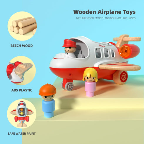 1-3, 18 2 3 4 5 Wanborns Airplane Toys for Toddlers Toys Planes Toys with Sound and Light, Mini Airliner Toys