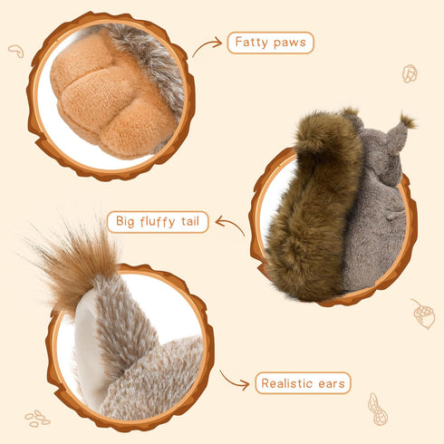 Animal,17.7" MaoGoLan Giant Squirrel Stuffed Realistic Squirrel Plush Toys with Cute and Fluffy Tails,Big Stuffed
