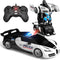 Remote Control Car, One-Click Becoming Robot Transforming Toys Car for Boys, Smooth