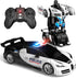 Remote Control Car, One-Click Becoming Robot Transforming Toys Car for Boys, Smooth