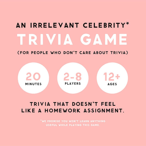 Brass Monkey Irrelevant Celebrity Trivia Game