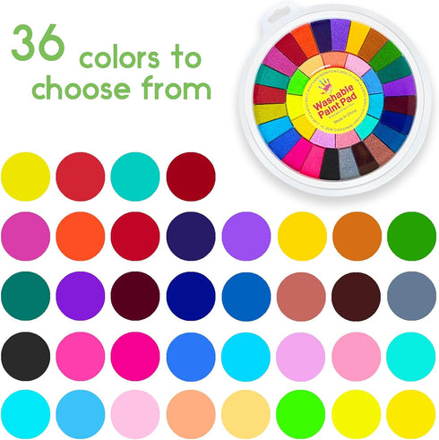 36 Colors Finger Paint Kit,Washable Funny Finger Painting Kit with Book,Art Painting Supplies for Painting DIY