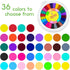 36 Colors Finger Paint Kit,Washable Funny Finger Painting Kit with Book,Art Painting Supplies for Painting DIY