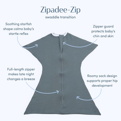 Cozy (6-12 SleepingBaby Zipadee-Zip Transition Swaddle - Baby Swaddle Blanket with Zipper Convenience - Roomy Wearable