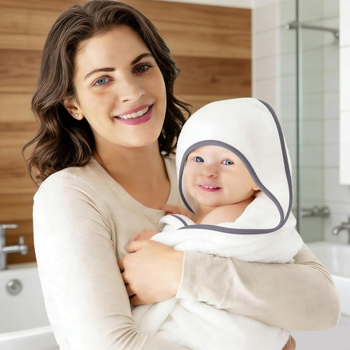 2 Pack 30x30 Inch) Baby Bath Towel - Rayon Made from Bamboo, Ultra Soft Hooded Towels for Babies,Toddler,Infant
