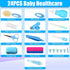 Set Set (24PCS Baby Healthcare and Grooming Kit, Baby Safety Newborn Nursery Health Care with Hair Brush Scale