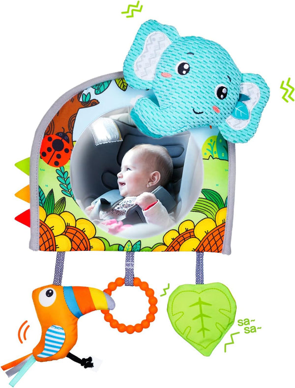 Koty Car Seat Toy - Kick and Play Activity Center with Mirror,Teether