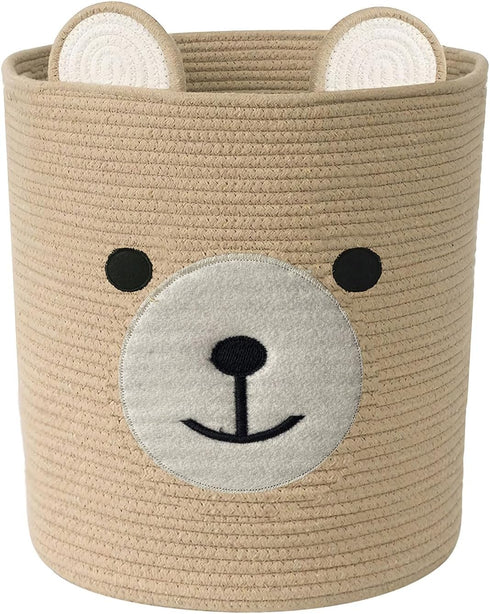 Saiiwnn Bear Basket for Nursery, Baby Baskets for Storage, Baby Shower Baskets, Laundry