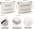 Fywelixc Mommy Set 2pcs and Baby Canvas Pouch Zipper Organizer Bags for Diaper Bag, Travel, Hospital or Nursery