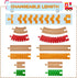 Set, 32 Pack 3+ Wooden Train Track Accessories pcs Track Connector, Compatible with All Major Brands Train Tracks